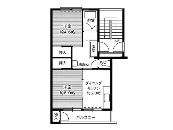 ビレッジハウス笹川18号棟の間取り
