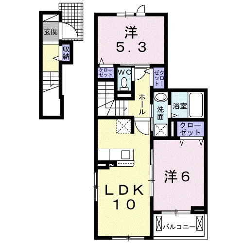グラン アヴェニールⅠの間取り