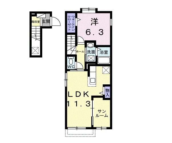 グリーンハイツ加茂Ⅰの間取り