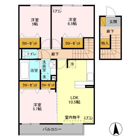 イーグレット　Cの間取り