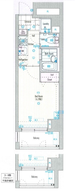 グラントゥルース駒込六義園・803号室の間取り