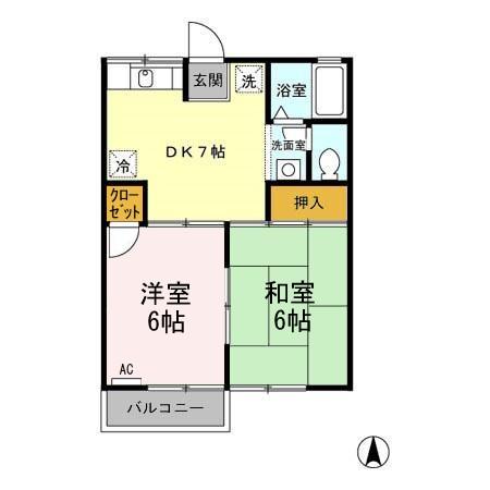 ロイヤル広瀬 Cの間取り