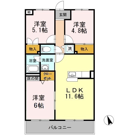 ハーモニー木下の間取り
