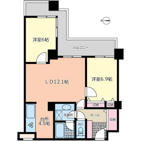 シテヌーブ北千住30 A棟の間取り