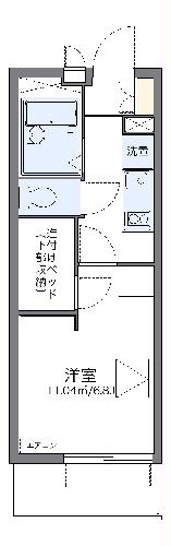 レオパレス七隈の間取り