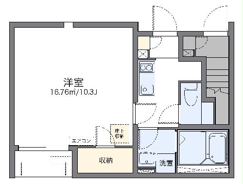 レオネクスト野一色スカイブルーの間取り