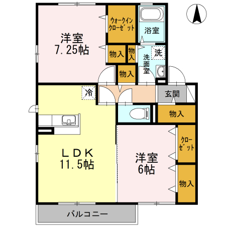 サンパティークAB Bの間取り