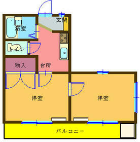 マメゾンタカダの間取り