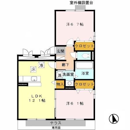 アメニティーコート西泉丘の間取り