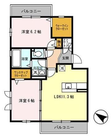 コージィ・ボナールの間取り