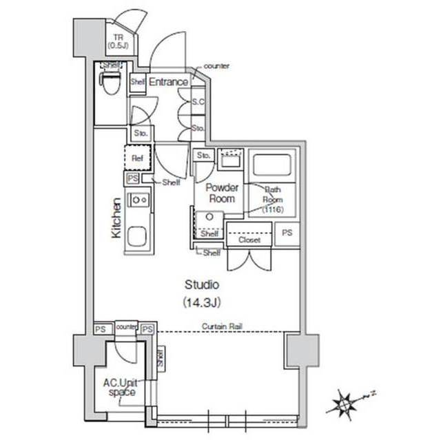 スタイリオ元住吉Ⅱの間取り
