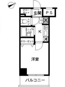 スカイコートヴィーダ五反田ウエストの間取り