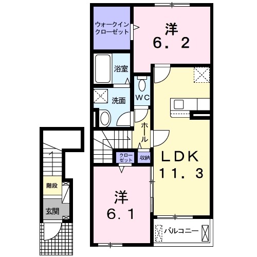 プリートEの間取り