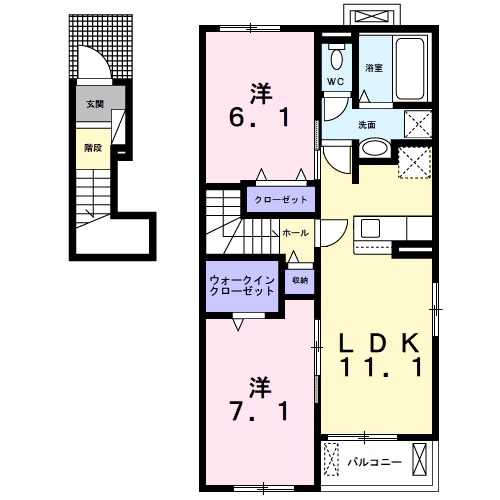 プリートHの間取り