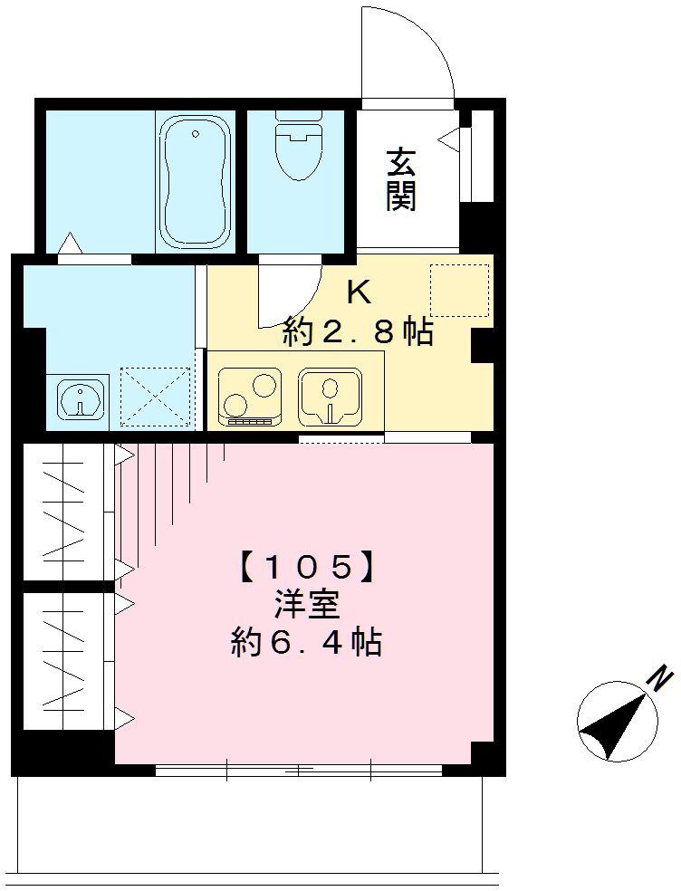 レイ　レ ラヴィ・105号室の間取り