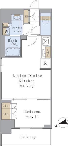 Brillia ist 駒込の間取り