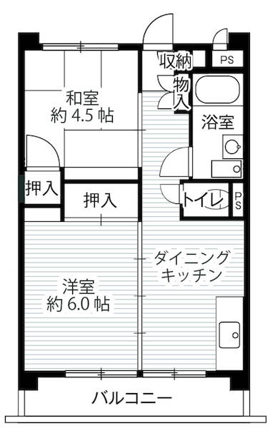 ビレッジハウス向台タワー１号棟の間取り
