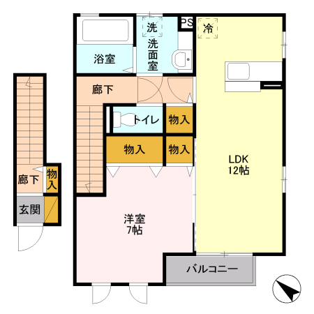 ル・レーヴ Bの間取り