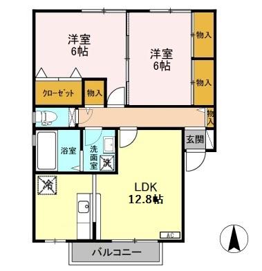 スターブル Aの間取り