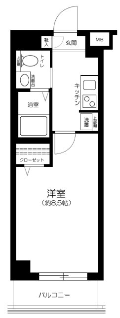 ジーベック京急蒲田の間取り