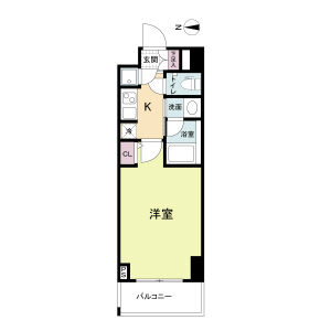 QCフラット北堀江の間取り