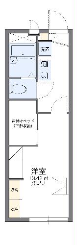 レオパレスエスポワール・206号室の間取り