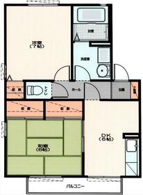ラッキーハイツBの間取り