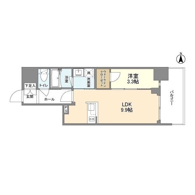 RJRプレシア南堀江の間取り