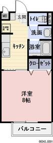 ときわのガーデンハイツＤ・206号室の間取り