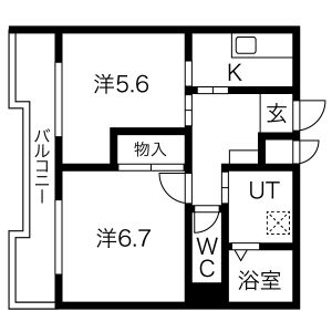 メゾンドール永塚の間取り