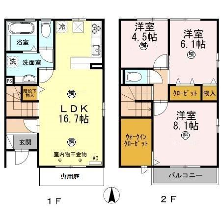 島田様貸家の間取り