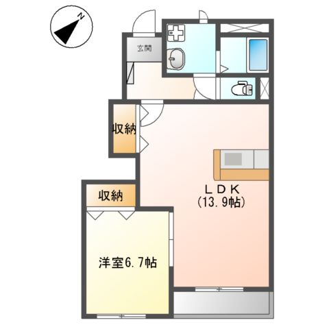 フルールの間取り