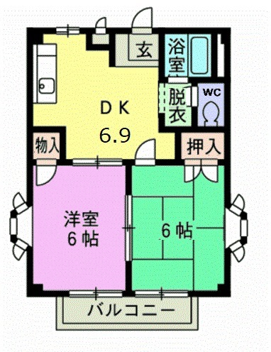 アローマ市川の間取り