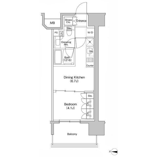 ザ・パークハビオ新栄の間取り