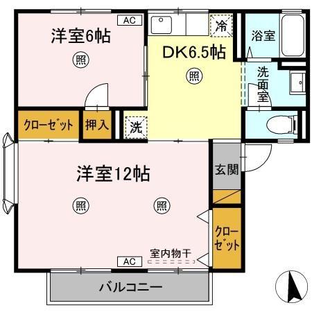 メゾン森PartⅠ・Ⅱの間取り