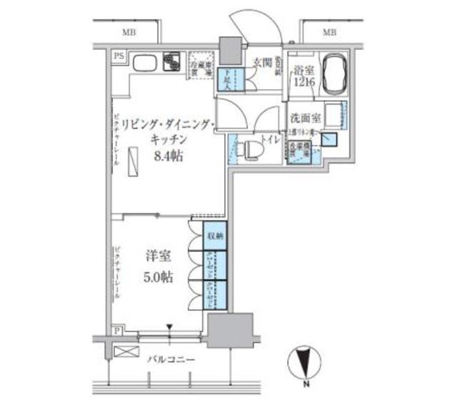 パークアクシス上野三丁目・1402号室の間取り