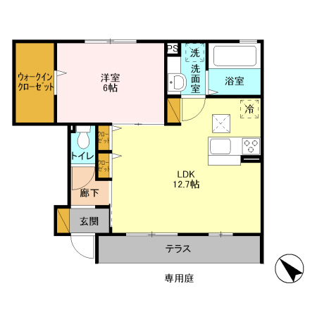 クオーレ雨ヶ谷の間取り
