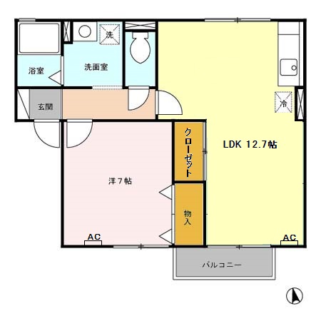 便船塚ハイツ Aの間取り