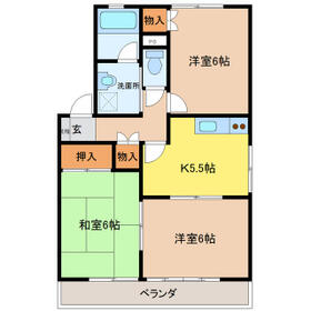 エステイトヒルA棟の間取り