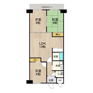 エクセレント千里丘の間取り