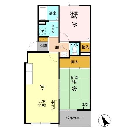 メゾンセピア Cの間取り