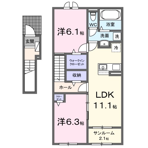 カーサ K ラスタの間取り
