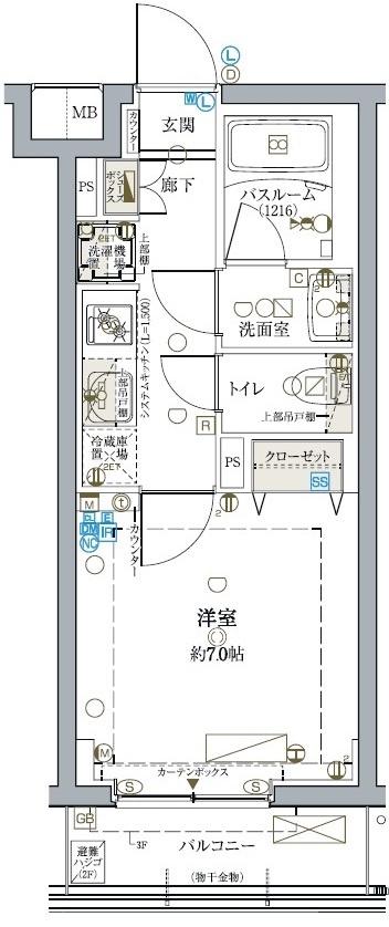 クレヴィスタ中野落合・203号室の間取り