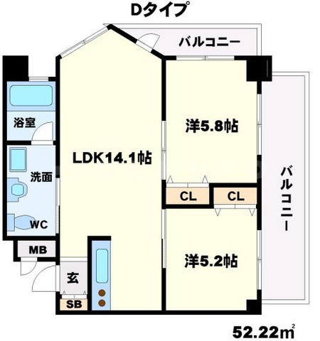 PHOENIX緑地公園の間取り