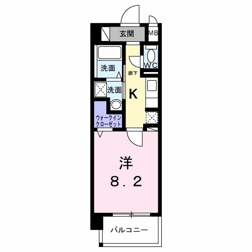 シャン・ヴァロン明神町の間取り