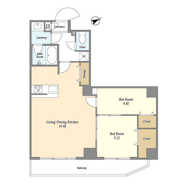 アルファコート亀戸2の間取り