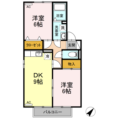 ウィング青山Ⅱの間取り