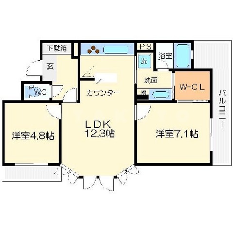 エスリード西本町の間取り