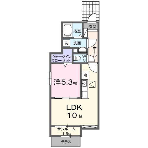 ブリス エイエム Ⅲの間取り