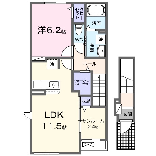 カーサ 雅 Ⅲの間取り
